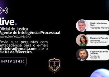 LIVE DA AFOJEBRA NA PRÓXIMA TERÇA-FEIRA DEBATE O OFICIAL DE JUSTIÇA COMO AGENTE DE INTELIGÊNCIA