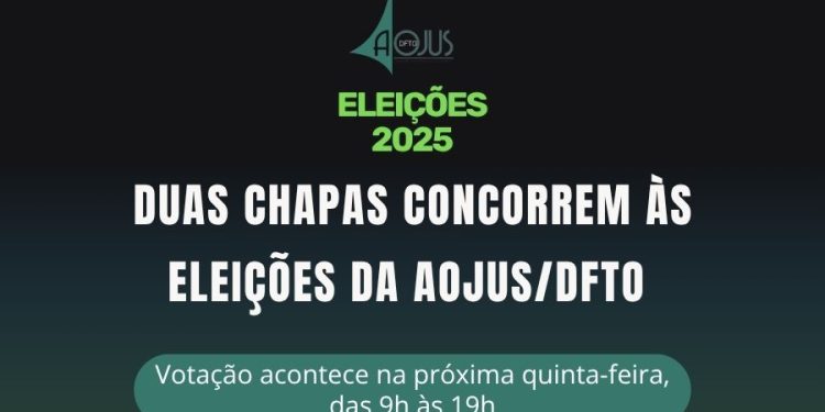 DUAS CHAPAS CONCORREM ÀS ELEIÇÕES DA AOJUS/DFTO NA PRÓXIMA QUINTA-FEIRA