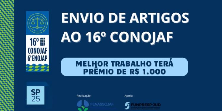ENVIO DE ARTIGOS AO 16º CONOJAF: MELHOR TRABALHO TERÁ PRÊMIO DE R$ 1.000
