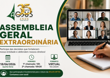 AOJUS-DFTO ELEGERÁ DELEGADOS PARA 17º CONOJAF EM ASSEMBLEIA GERAL NA PRÓXIMA QUINTA-FEIRA