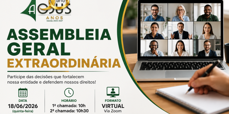 AOJUS-DFTO ELEGERÁ DELEGADOS PARA 17º CONOJAF EM ASSEMBLEIA GERAL NA PRÓXIMA QUINTA-FEIRA