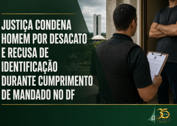 JUSTIÇA CONDENA HOMEM POR DESACATO E RECUSA DE IDENTIFICAÇÃO DURANTE CUMPRIMENTO DE MANDADO NO DF