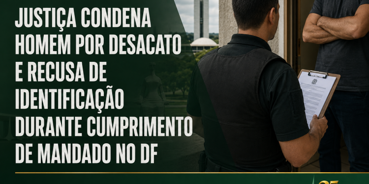 JUSTIÇA CONDENA HOMEM POR DESACATO E RECUSA DE IDENTIFICAÇÃO DURANTE CUMPRIMENTO DE MANDADO NO DF